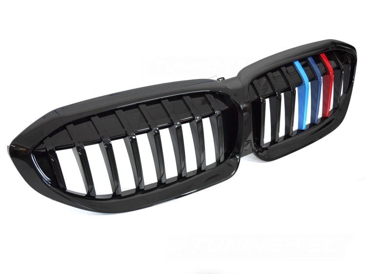 GRILL ATRAPA NERKI CZARNY POŁYSK TRI-COLOUR BMW 3 SERII G20 / G21 19-22