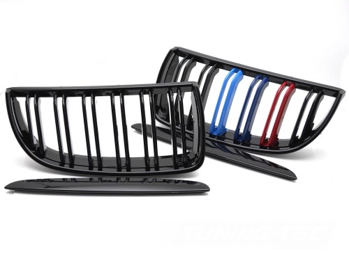 GRILL ATRAPA NERKI CZARNY POŁYSK TRI-COLOUR BMW E90 / E91 05-08