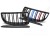 GRILL ATRAPA NERKI CZARNY POŁYSK TRI-COLOUR BMW E90 / E91 05-08