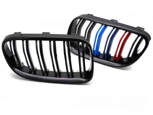 GRILL ATRAPA NERKI CZARNY POŁYSK TRI-COLOUR BMW 3 SERII E92 / E93 LCI 10-13