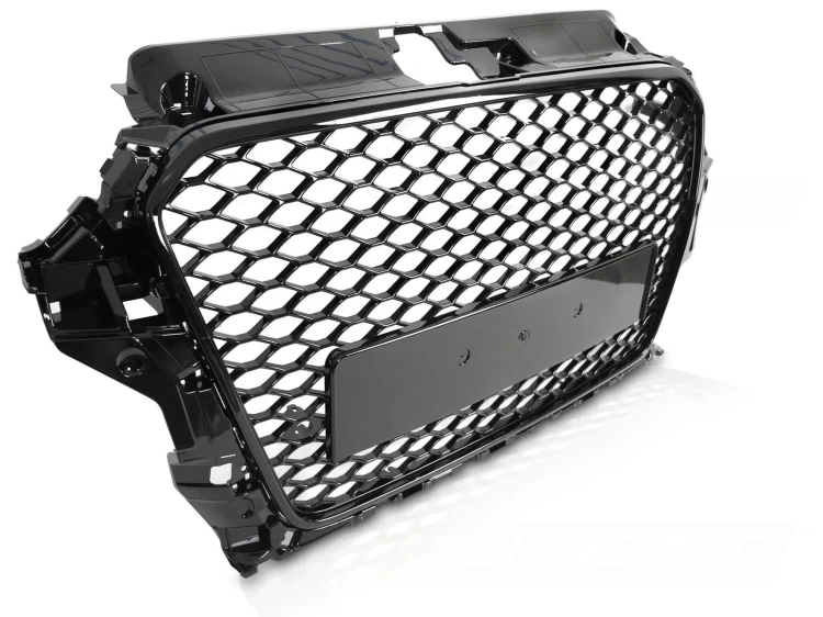 GRILL PLASTER MIODU CZARNY POŁYSK AUDI A3 8V 12-16 RS3 LOOK