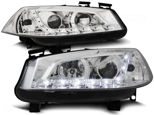 LAMPY PRZEDNIE REFLEKTORY RENAULT MEGANE II 11.02-12.05 DAYLIGHT CHROME