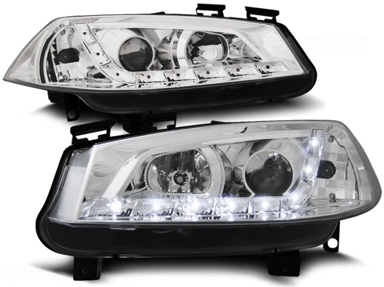 LAMPY PRZEDNIE REFLEKTORY RENAULT MEGANE II 11.02-12.05 DAYLIGHT CHROME