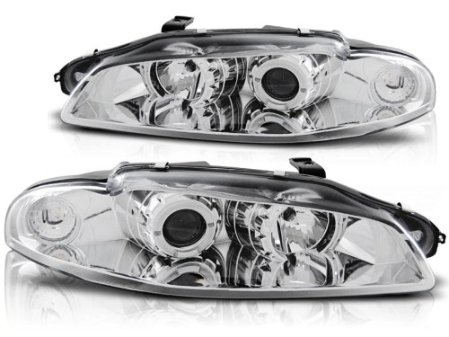 LAMPY PRZEDNIE REFLEKTORY MITSUBISHI ECLIPSE 97-12.98 ANGEL EYES CHROME
