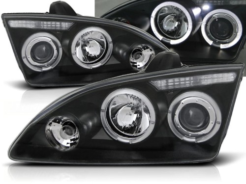 LAMPY PRZEDNIE REFLEKTORY FORD FOCUS II 09.04-01.08 ANGEL EYES BLACK
