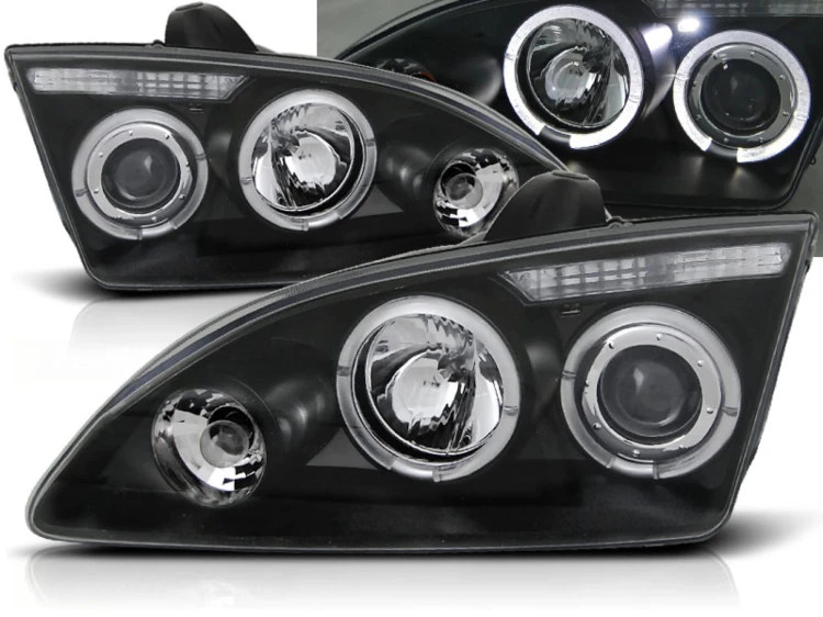 LAMPY PRZEDNIE REFLEKTORY FORD FOCUS II 09.04-01.08 ANGEL EYES BLACK