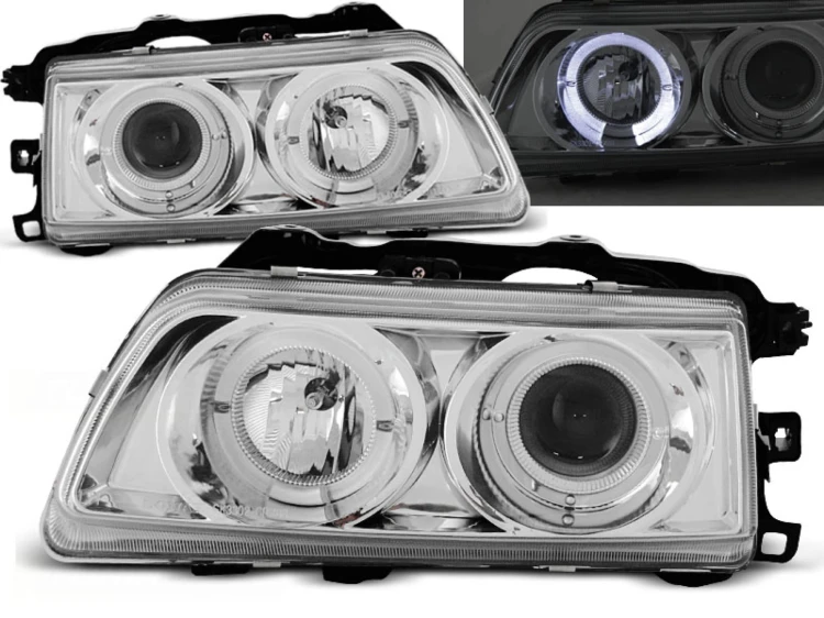 LAMPY PRZEDNIE REFLEKTORY HONDA CRX 09.87-89 ANGEL EYES CHROME
