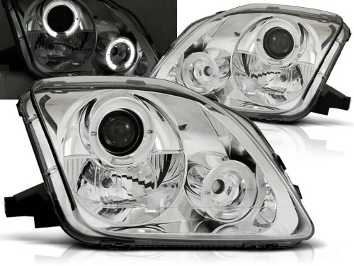 LAMPY PRZEDNIE REFLEKTORY HONDA PRELUDE 02.97-01 ANGEL EYES CHROME