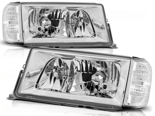 LAMPY PRZEDNIE REFLEKTORY CHROME MERCEDES W201/190 12.82-05.93