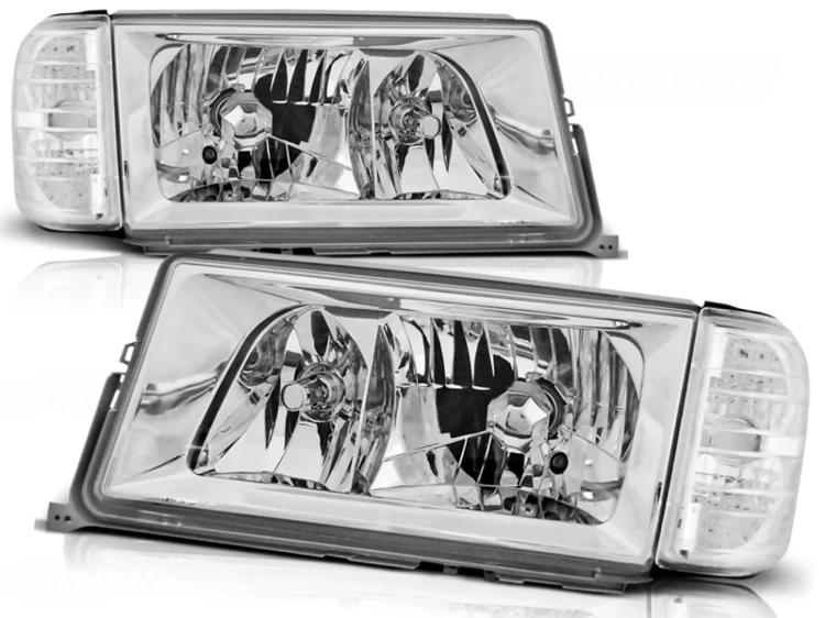LAMPY PRZEDNIE REFLEKTORY CHROME MERCEDES W201/190 12.82-05.93