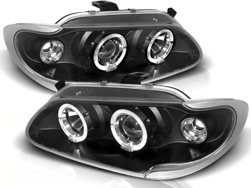 LAMPY PRZEDNIE REFLEKTORY RENAULT MEGANE SCENIC 96-99 ANGEL EYES BLACK
