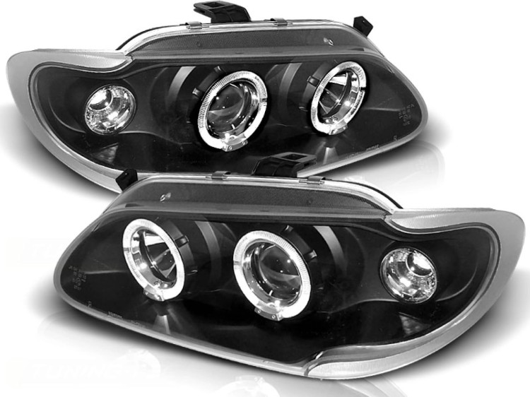 LAMPY PRZEDNIE REFLEKTORY RENAULT MEGANE SCENIC 96-99 ANGEL EYES BLACK