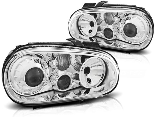 LAMPY PRZEDNIE REFLEKTORY CHROME VW GOLF 4 09.97-09.03
