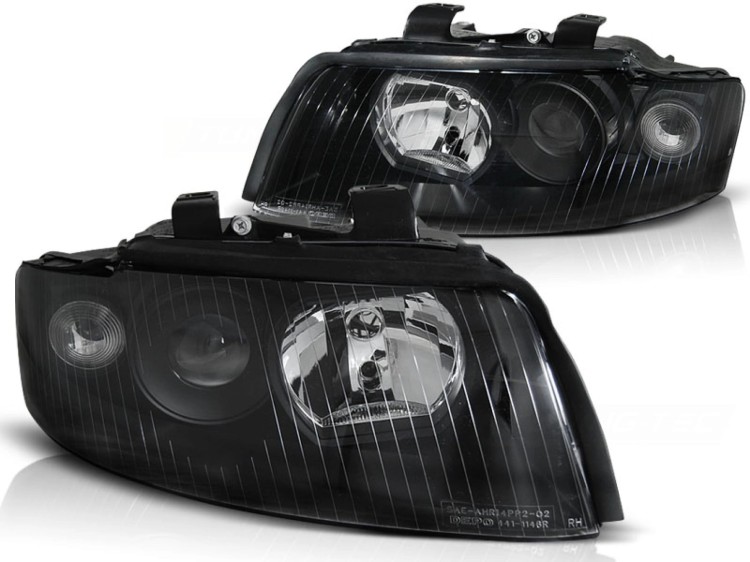 LAMPY PRZEDNIE REFLEKTORY BLACK AUDI A4 B6 10.00-10.04