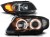 LAMPY PRZEDNIE REFLEKTORY ANGEL EYES BLACK LED BMW SERII 3 E90/E91 05-08