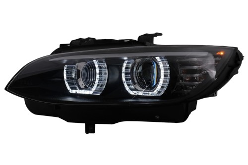 REFLEKTORY XENON 3D LED ANGEL EYES BMW 3 SERII E92 E93 06-10 U-TYPE BLACK