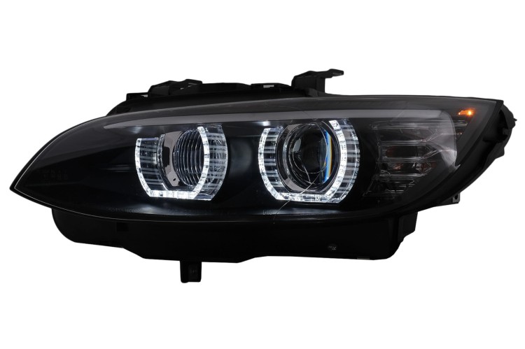 REFLEKTORY XENON 3D LED ANGEL EYES BMW 3 SERII E92 E93 06-10 U-TYPE BLACK