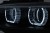 REFLEKTORY XENON 3D LED ANGEL EYES BMW 3 SERII E92 E93 06-10 U-TYPE BLACK