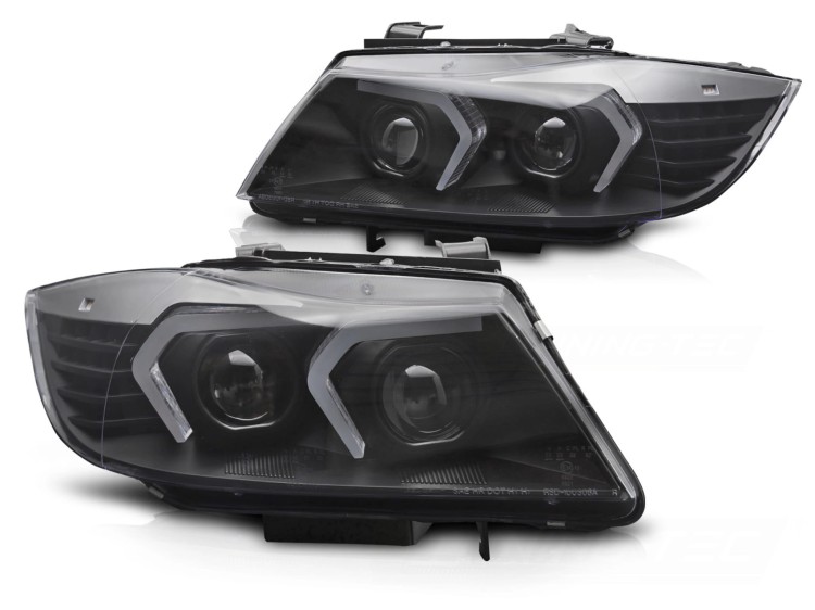 LAMPY PRZEDNIE REFLEKTORY XENON LED BLACK BMW 3 SERII E90/E91 LCI 09-11