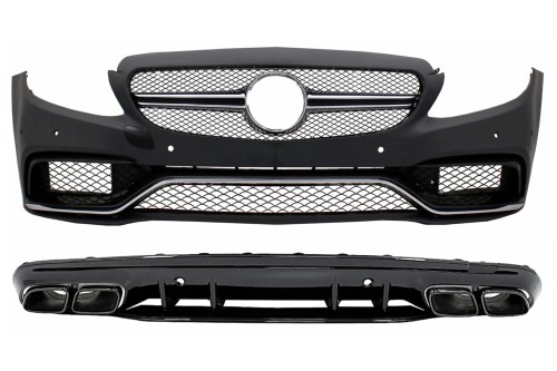 ZDERZAK PRZEDNI DYFUZOR KOŃCÓWKI MERCEDES C KLASA W205 S205 (14-20) C63 AMG