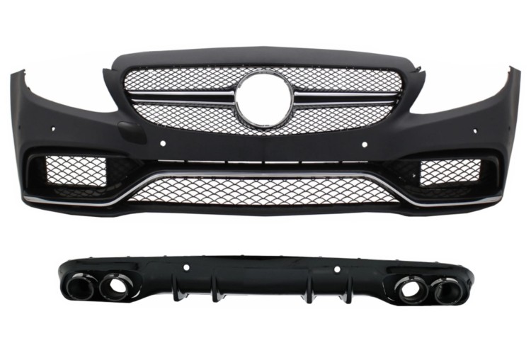 ZDERZAK PRZÓD DYFUZOR KOŃCÓWKI MERCEDES C KLASA C205 A205 14-19 C63 DESIGN