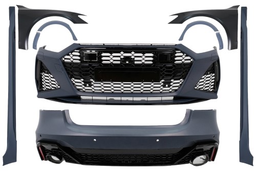 BODY KIT ZDERZAK PRZEDNI TYLNY BŁOTNIKI AUDI A7 C8 (18-25) RS7 C8 LOOK WIDE