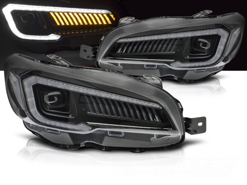 LAMPY PRZEDNIE REFLEKTORY LED BLACK SUBARU WRX 14-22
