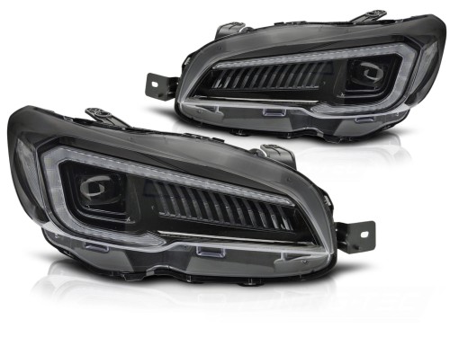 LAMPY PRZEDNIE REFLEKTORY LED BLACK SUBARU WRX 14-22
