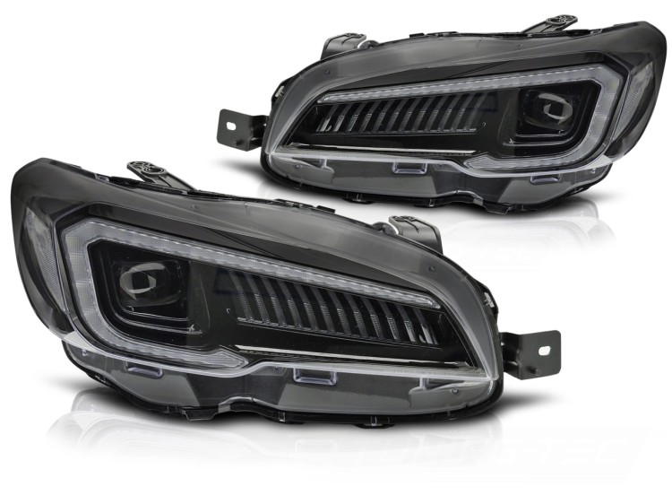 LAMPY PRZEDNIE REFLEKTORY LED BLACK SUBARU WRX 14-22