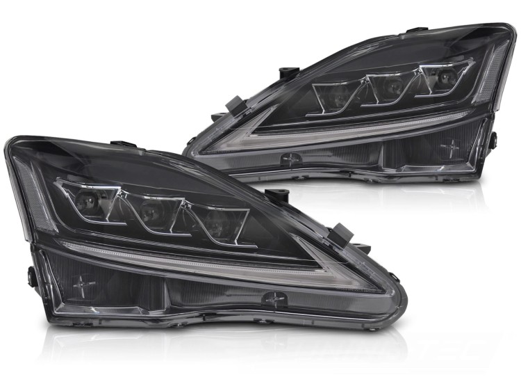LAMPY PRZEDNIE REFLEKTORY LED LEXUS IS 06-13 BLACK
