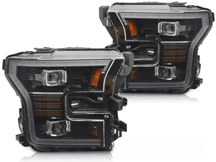 LAMPY PRZEDNIE REFLEKTORY BLACK FORD F150 MK13 14-17