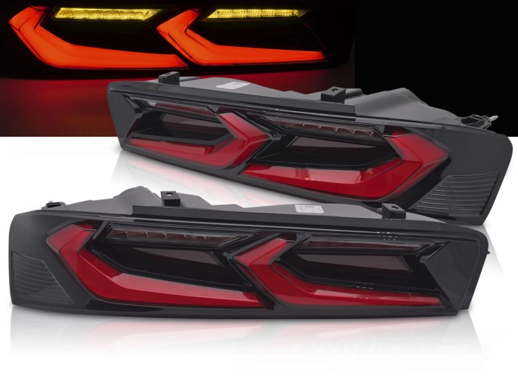 LAMPY TYLNE LED RED BLACK CHEVROLET CAMARO 16-18