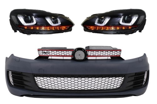 ZDERZAK PRZEDNI Z REFLEKTORAMI LED VW GOLF VI 6 08-13 GTI DESIGN