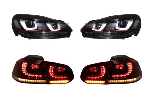 REFLEKTORY LAMPY PRZEDNIE LAMPY TYLNE LED VW GOLF 6 VI 08-13 R20 U DESIGN