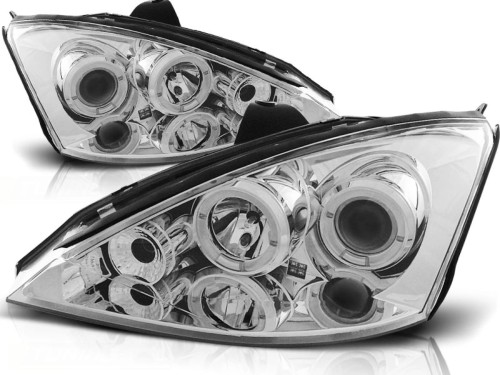 LAMPY PRZEDNIE REFLEKTORY FORD FOCUS 11.01-10.04 ANGEL EYES CHROME