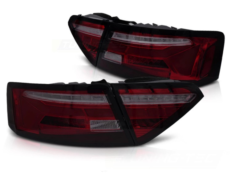 LAMPY TYLNE LED BAR TAIL LIGHTS RED SMOKE AUDI A5 8T 11-16 OEM ŻARÓWKI