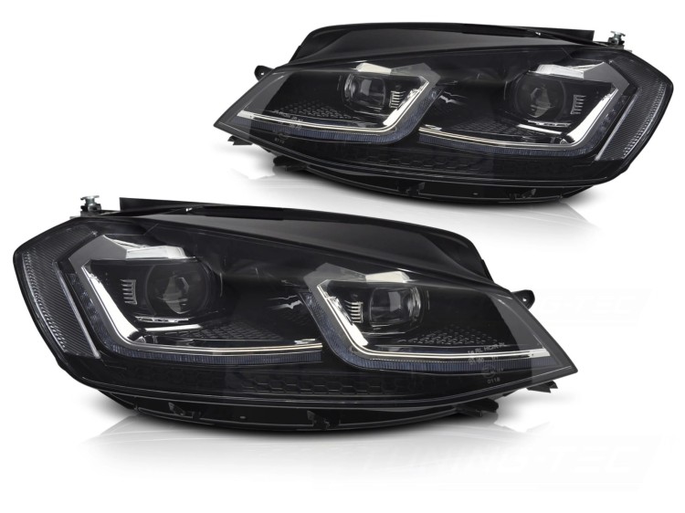 LAMPY PRZEDNIE FULL LED SILVER SEQ DRL VW GOLF VII 17-19