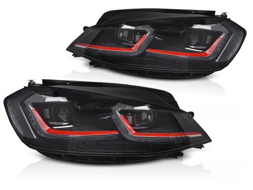 LAMPY PRZEDNIE FULL LED RED SEQ DRL VW GOLF VII 17-19