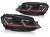 LAMPY PRZEDNIE RED LED SEQ DRL VW GOLF VII 13-17