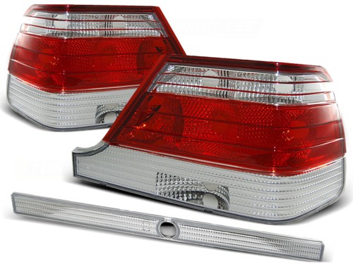 LAMPY TYLNE RED WHITE MERCEDES W140 95-10.98