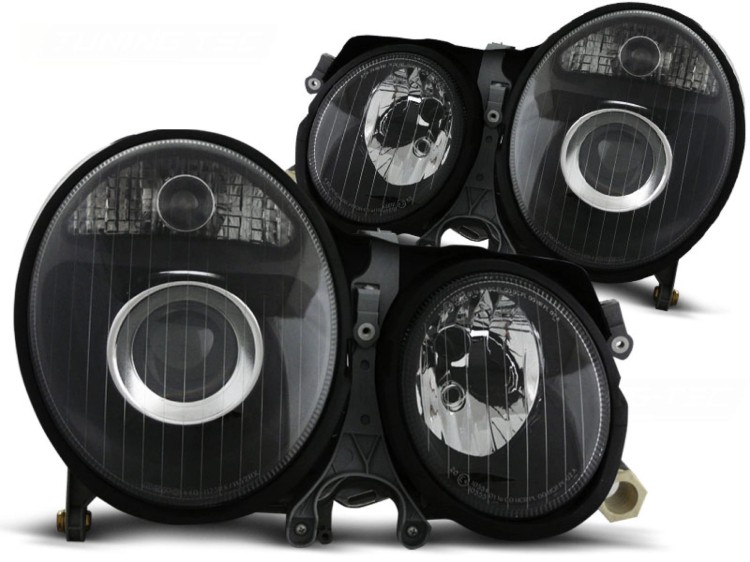 LAMPY PRZEDNIE REFLEKTORY BLACK MERCEDES W210 E-KLASA 06.99-03.02