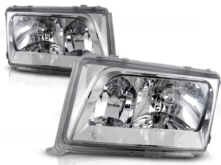 LAMPY PRZEDNIE REFLEKTORY CHROME MERCEDES W124 01.85-04.93