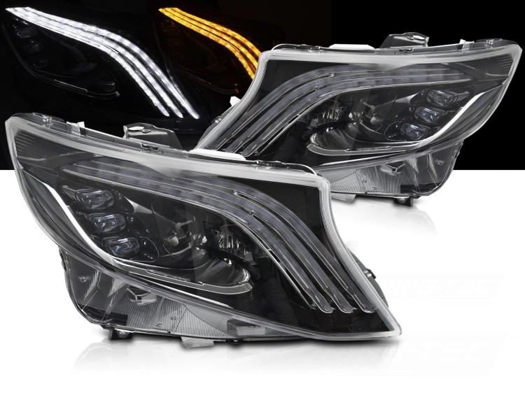 LAMPY PRZEDNIE FULL LED SEQ DRL MERCEDES V-CLASS / VITO W447 14-23