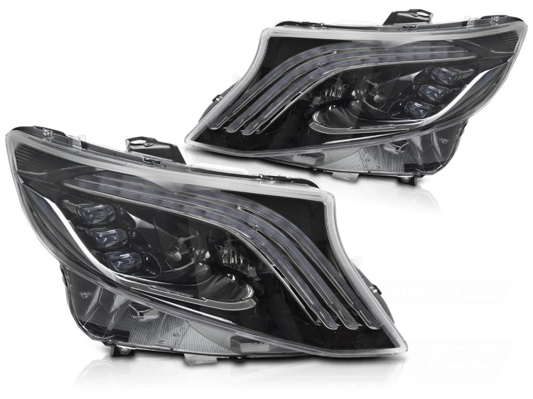 LAMPY PRZEDNIE FULL LED SEQ DRL MERCEDES V-CLASS / VITO W447 14-23