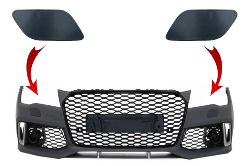 ZAŚLEPKI SPRYSKIWACZY SRA AUDI A7 C7 4G (2010-2018) ZDERZAK RS7 LOOK