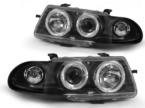 LAMPY PRZEDNIE REFLEKTORY OPEL ASTRA F 09.94-08.97 ANGEL EYES BLACK
