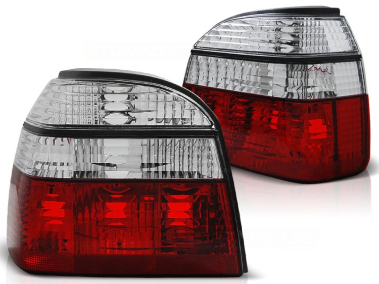 LAMPY TYLNE VW GOLF 3 09.91-08.97 RED WHITE