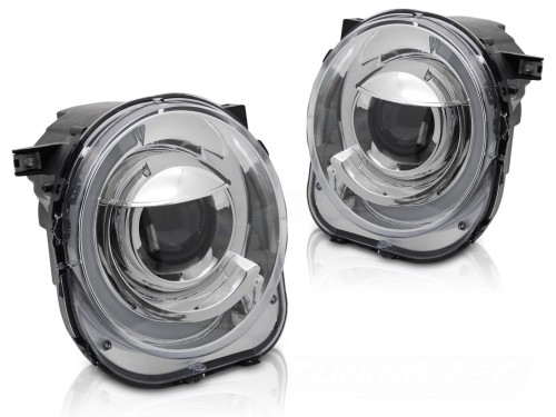 LAMPY PRZEDNIE REFLEKTORY JEEP RENEGADE 14+ LED CHROM