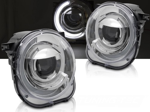 LAMPY PRZEDNIE REFLEKTORY JEEP RENEGADE 14+ LED CHROM
