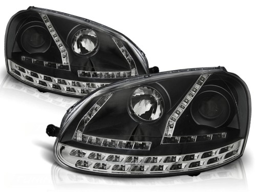 LAMPY PRZEDNIE REFLEKTORY BLACK VW GOLF 5 03-08 LED